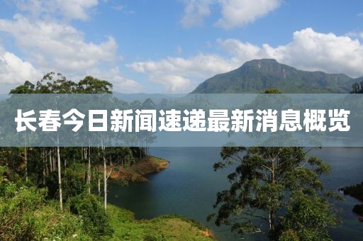 长春今日新闻速递最新消息概览