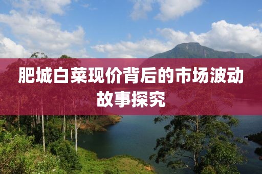 肥城白菜现价背后的市场波动故事探究