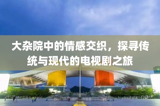 大杂院中的情感交织，探寻传统与现代的电视剧之旅