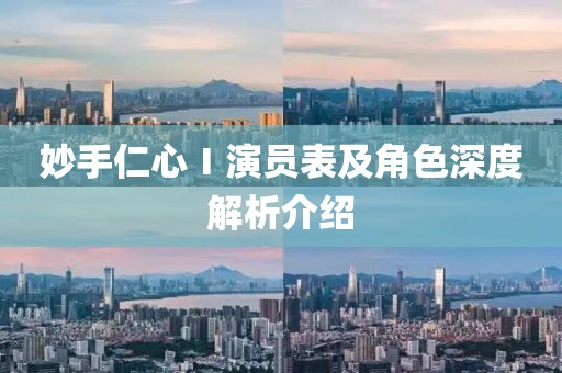 妙手仁心Ⅰ演员表及角色深度解析介绍