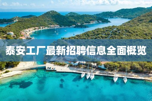 泰安工厂最新招聘信息全面概览