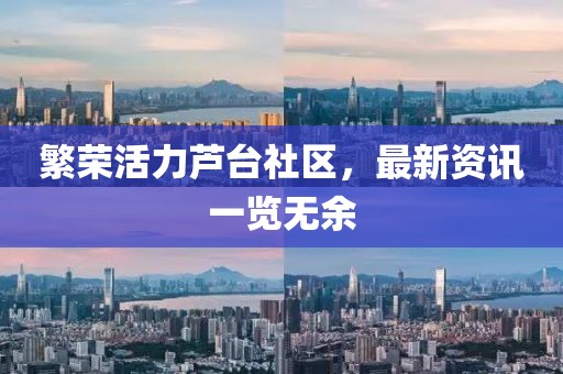 繁荣活力芦台社区，最新资讯一览无余