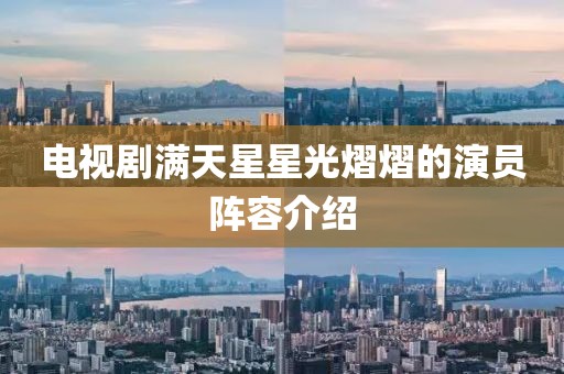 电视剧满天星星光熠熠的演员阵容介绍