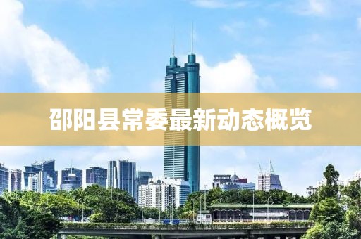 邵阳县常委最新动态概览