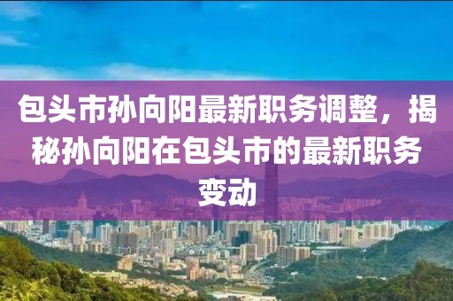 包头市孙向阳最新职务调整，揭秘孙向阳在包头市的最新职务变动
