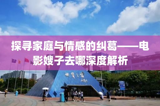 探寻家庭与情感的纠葛——电影嫂子去哪深度解析