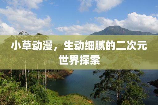 小草动漫，生动细腻的二次元世界探索