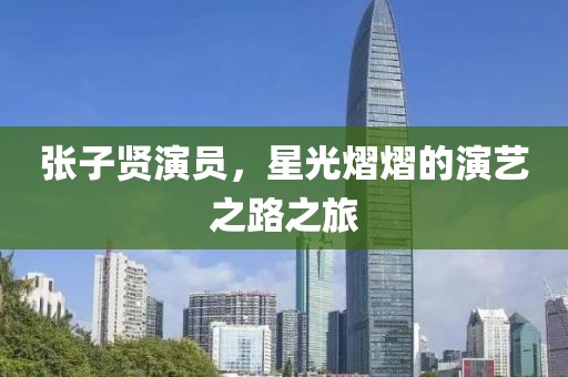 张子贤演员，星光熠熠的演艺之路之旅