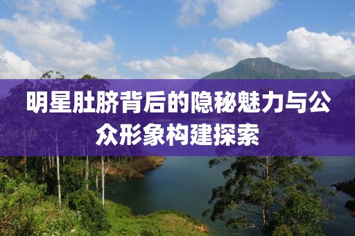 明星肚脐背后的隐秘魅力与公众形象构建探索