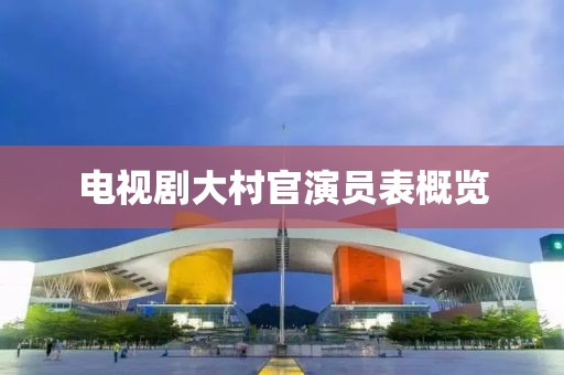 电视剧大村官演员表概览