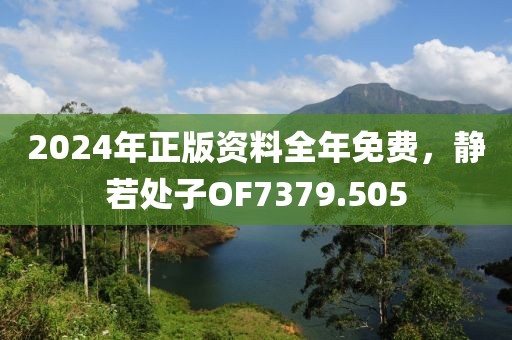 2024年正版资料全年免费，静若处子OF7379.505