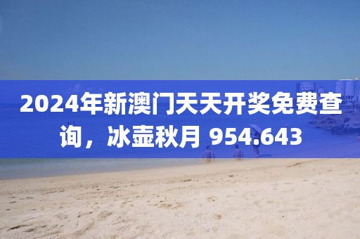 2024年新澳门天天开奖免费查询，冰壶秋月 954.643