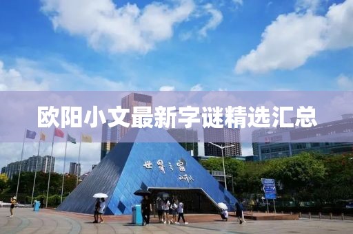 欧阳小文最新字谜精选汇总