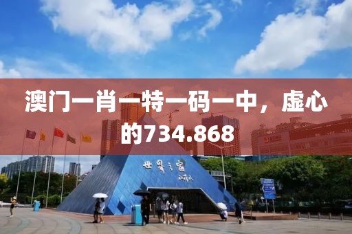 澳门一肖一特一码一中，虚心的734.868