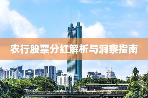 农行股票分红解析与洞察指南
