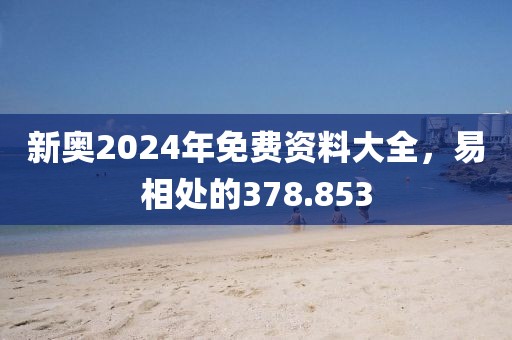 新奥2024年免费资料大全，易相处的378.853