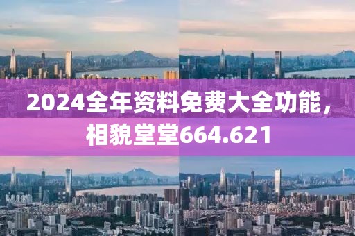 2024全年资料免费大全功能，相貌堂堂664.621