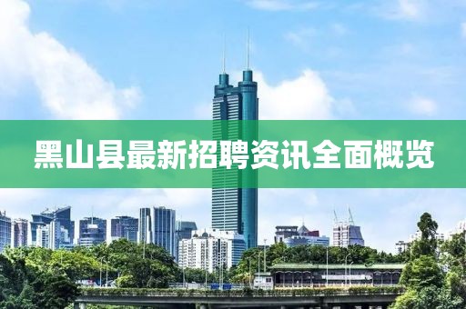 黑山县最新招聘资讯全面概览