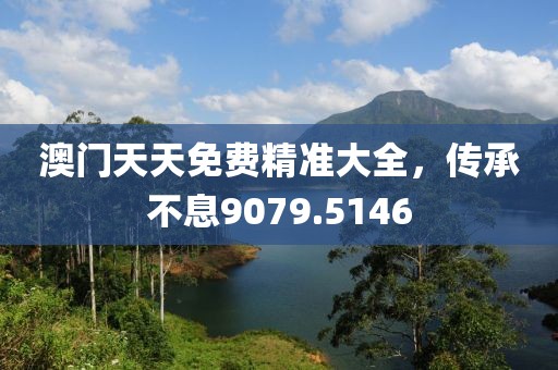 澳门天天免费精准大全，传承不息9079.5146