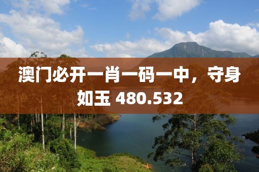 澳门必开一肖一码一中，守身如玉 480.532