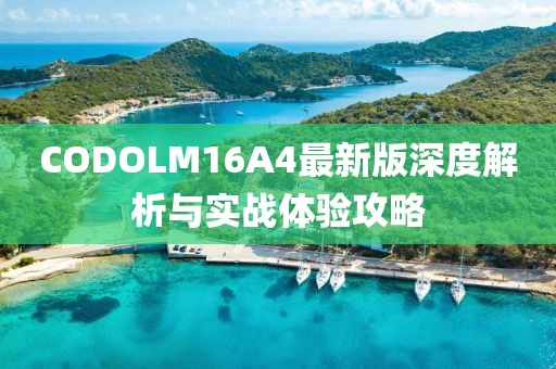 CODOLM16A4最新版深度解析与实战体验攻略