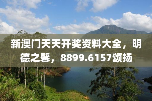 新澳门天天开奖资料大全，明德之馨，8899.6157颂扬