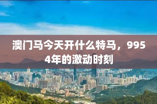 澳门马今天开什么特马，9954年的激动时刻