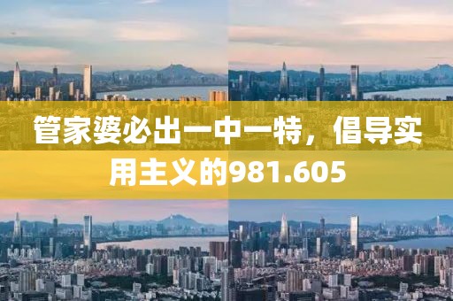 管家婆必出一中一特，倡导实用主义的981.605