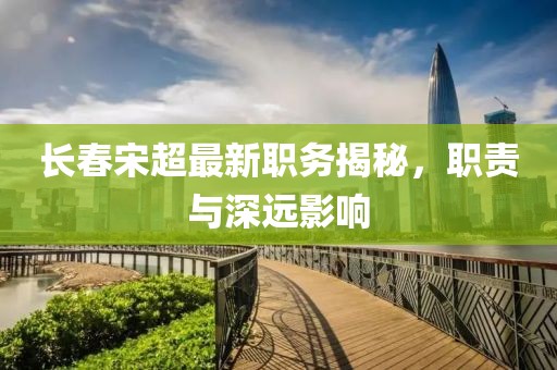 长春宋超最新职务揭秘，职责与深远影响