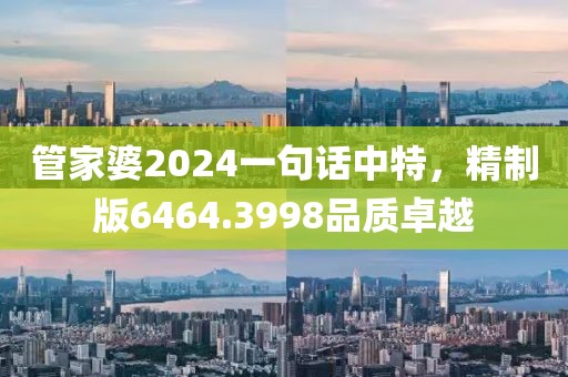 管家婆2024一句话中特，精制版6464.3998品质卓越