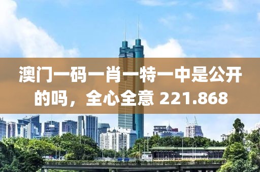澳门一码一肖一特一中是公开的吗，全心全意 221.868