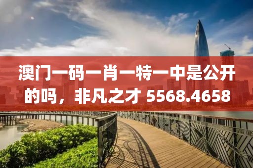 澳门一码一肖一特一中是公开的吗，非凡之才 5568.4658