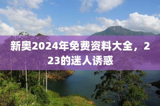 新奥2024年免费资料大全，223的迷人诱惑