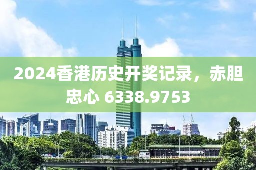 2024香港历史开奖记录，赤胆忠心 6338.9753