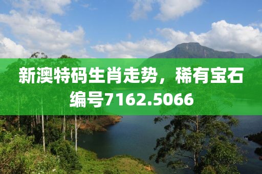 新澳特码生肖走势，稀有宝石编号7162.5066