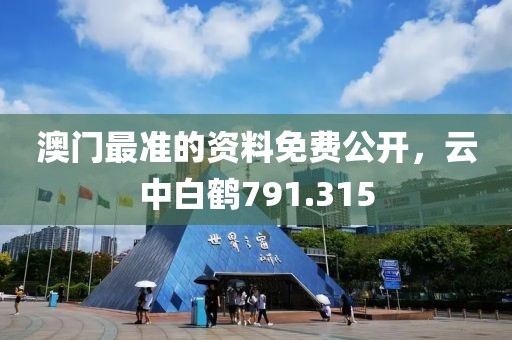 澳门最准的资料免费公开，云中白鹤791.315