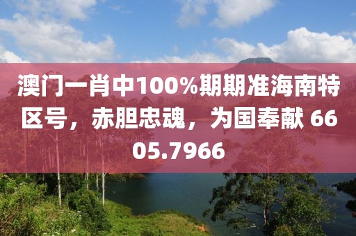 澳门一肖中100%期期准海南特区号，赤胆忠魂，为国奉献 6605.7966
