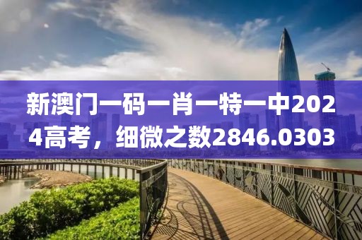 新澳门一码一肖一特一中2024高考，细微之数2846.0303