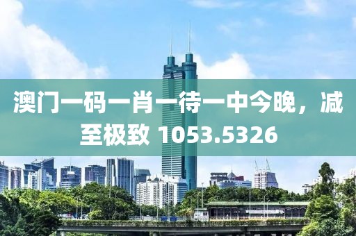 澳门一码一肖一待一中今晚，减至极致 1053.5326
