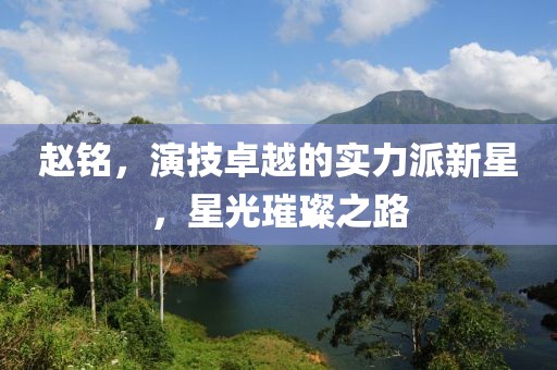 赵铭，演技卓越的实力派新星，星光璀璨之路