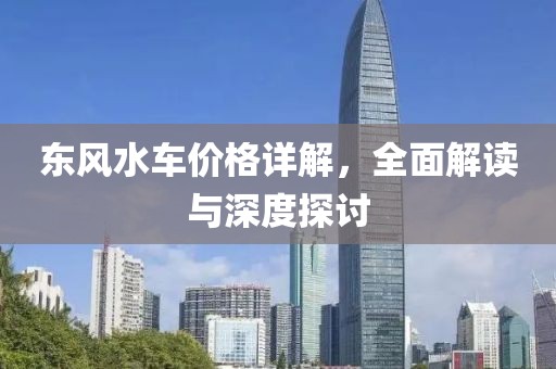 东风水车价格详解，全面解读与深度探讨