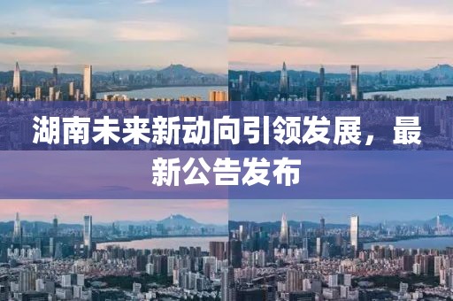 湖南未来新动向引领发展，最新公告发布