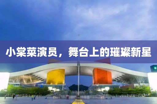 小棠菜演员，舞台上的璀璨新星