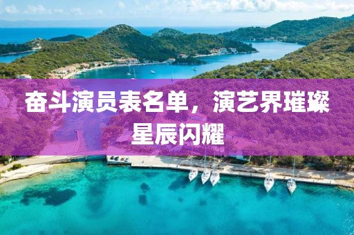 奋斗演员表名单，演艺界璀璨星辰闪耀
