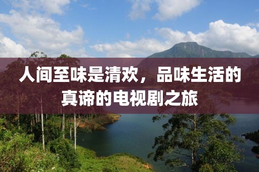 人间至味是清欢，品味生活的真谛的电视剧之旅