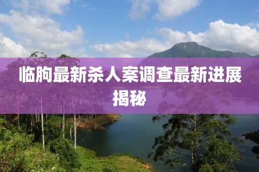 临朐最新杀人案调查最新进展揭秘