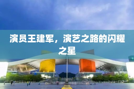 演员王建军，演艺之路的闪耀之星