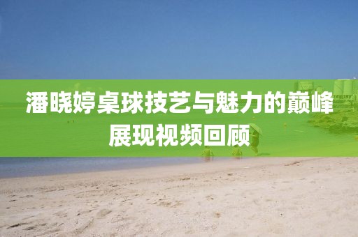 潘晓婷桌球技艺与魅力的巅峰展现视频回顾