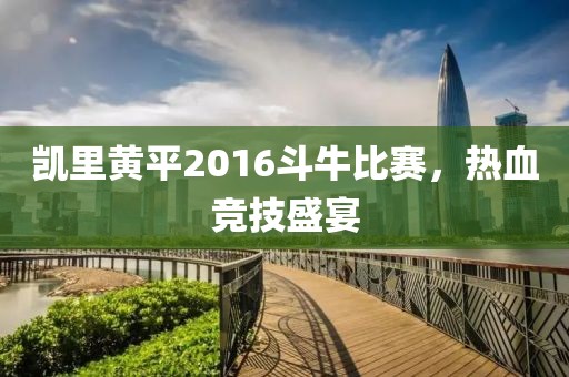 凯里黄平2016斗牛比赛，热血竞技盛宴