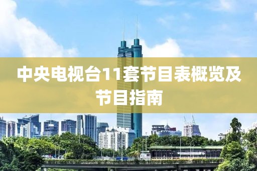中央电视台11套节目表概览及节目指南